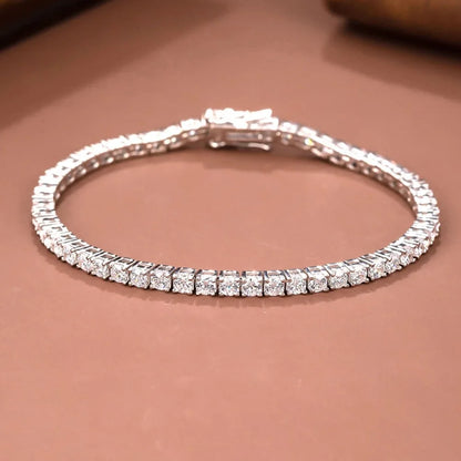 D VVS1 Moissanite Tennis Bracelet Original 925 Sterling Silver GRA Certified Bracelets for Women Man Plated 18k White Gold