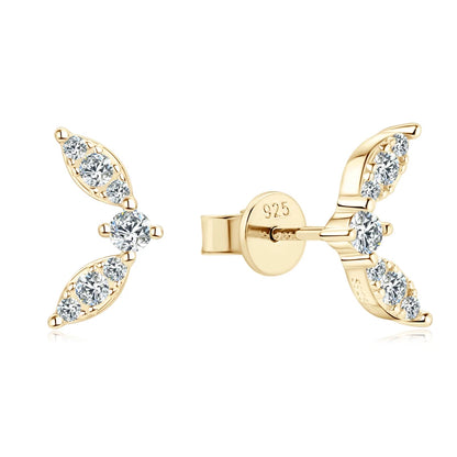 Cute Mini Moissanite Stud Earrings 100% Silver 925 Sterling Earrings Piercing Ear for Women Jewelry with GRA Certificate