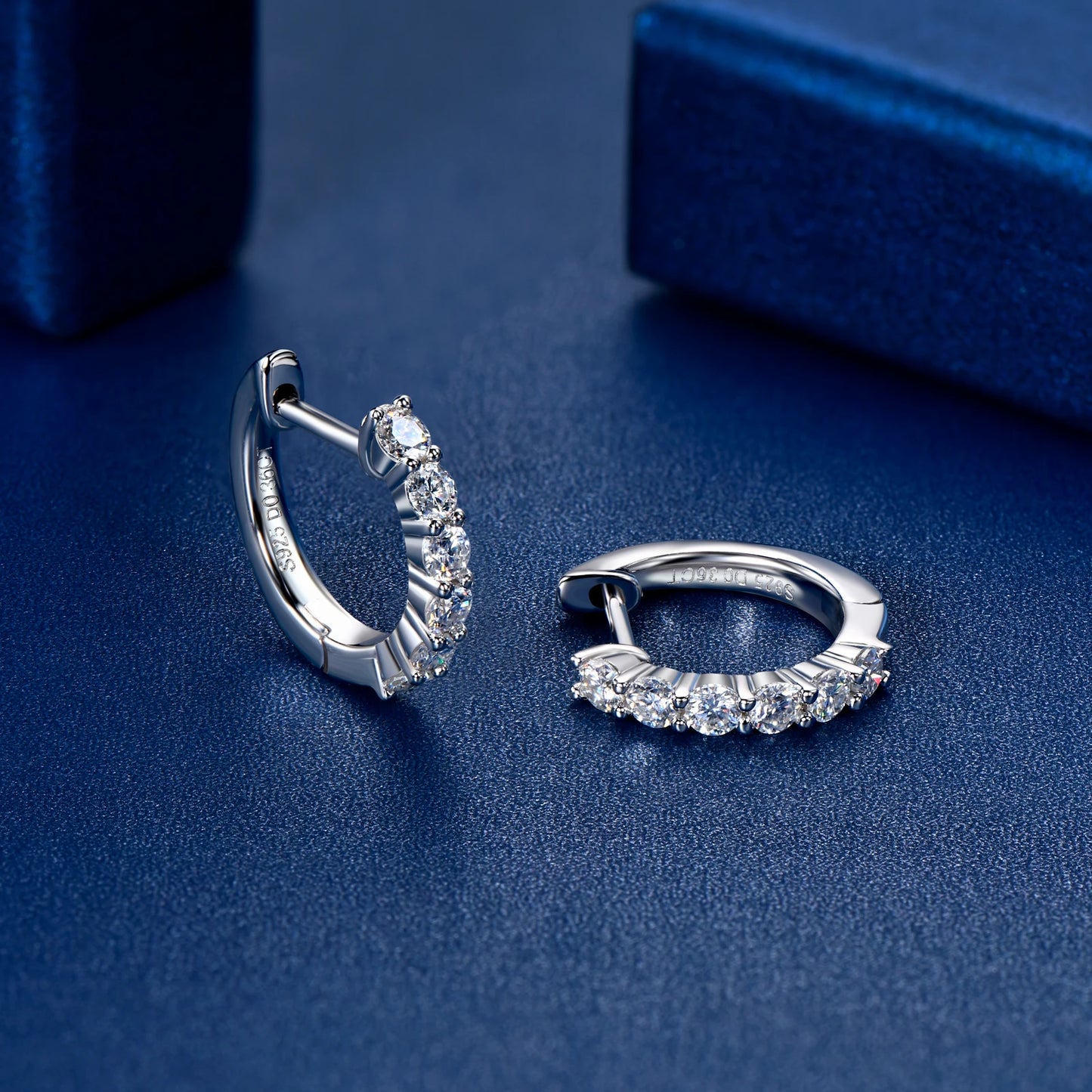 Fashion Luxury Moissanite Huggie Earrings 2.5mm-3.5mm D Color Hopp Earrings for Women Men Sterling Silver 925 Fine Jewelry Gift