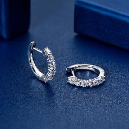 Fashion Luxury Moissanite Huggie Earrings 2.5mm-3.5mm D Color Hopp Earrings for Women Men Sterling Silver 925 Fine Jewelry Gift
