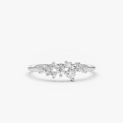 Delicate Moissanite Ring Real 925 Silver for Women Dainty Thin Finger Ring Wedding Engagement Jewelry Fashion Accessories