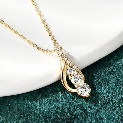 925 Sterling Silver Fashion All Moissanite Infinity Pendant Necklace Women's Adjustable S925 Chain Wedding Christmas Gift