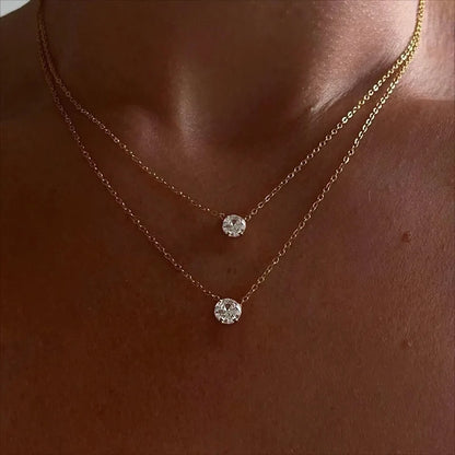 Original 3CT 1CT 2CT Moissanite Necklace Real 925 Silver Chain 6.5-9mm Solitaire Pendant Necklaces For Women Jewelry Gifts