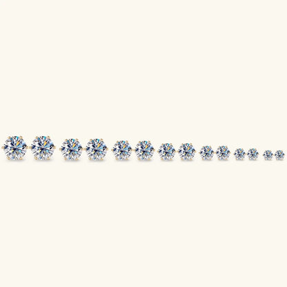 3mm-9mm D Round Moissanite Stud Earrings for Women Men Sparking Earrings 925 Silver Hypoallergenic GRA Certified Jewelry