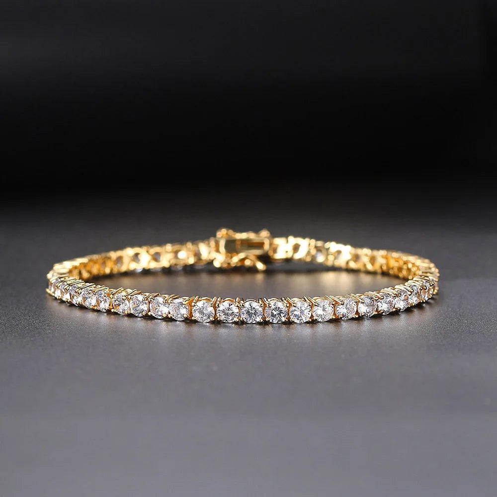 D VVS1 Moissanite Tennis Bracelet Original 925 Sterling Silver GRA Certified Bracelets for Women Man Plated 18k White Gold