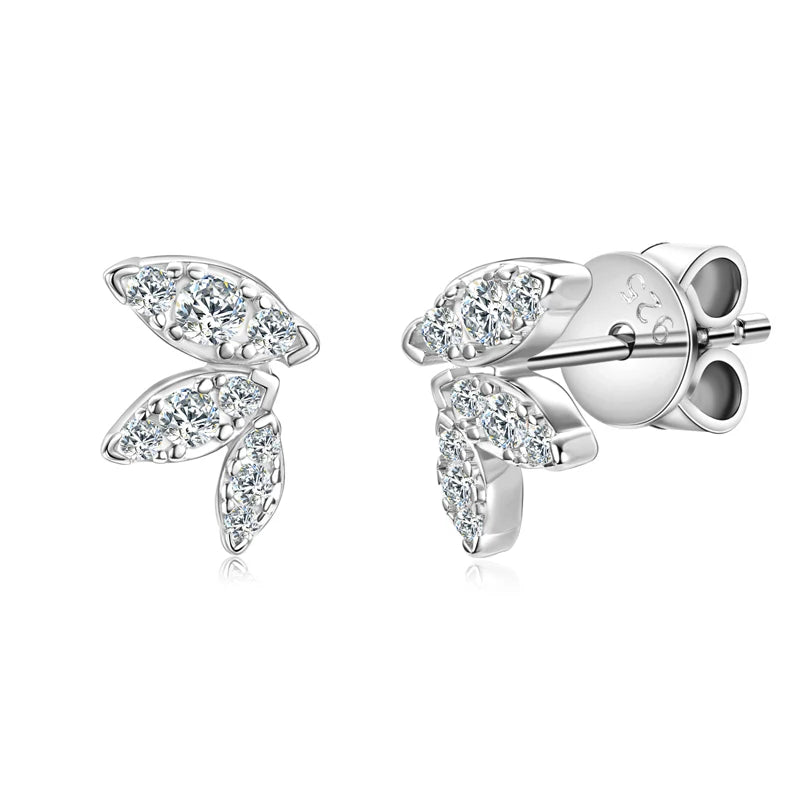 Cute Mini Moissanite Stud Earrings 100% Silver 925 Sterling Earrings Piercing Ear for Women Jewelry with GRA Certificate