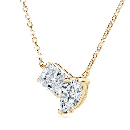 Real 3.0CTW. Oval Cut Moissanite Pendant Necklace Silver 925 Chain Choker for Women's Gift Birthday Certificate Jewelry 2024 New