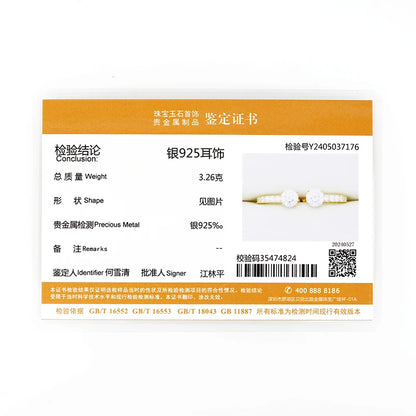 D1.0CT Moissanite U Shape Hoop Earrings Real 925 Silver Gold Plated Solitaire Diamond Clip Earring Women Wedding Jewelry