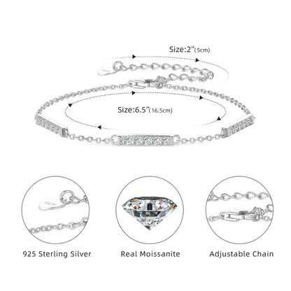 2024 Trend Moissanite Bracelet Plated 18k Gold 925 Silver Hand Chain Fashion Bracelets for Women Gifts Jewelry With Certificate