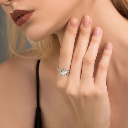 Original 925 Sterling Sliver Wedding Promise Ring 2.0 Carat Pear Cut Moissanite Ring Bands for Women Engagement Jewelry