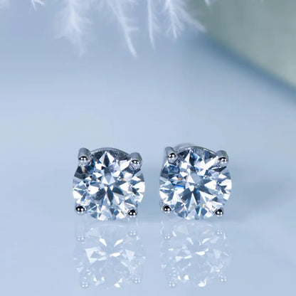 Sparking 3 Carat 6cctw Moissanite Stud Earrings for Women Men D Color Diamond 925 Sterling Silver Classic Wedding Jewelry
