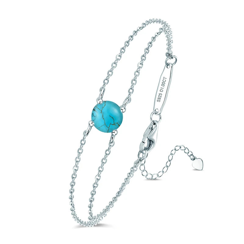 Colorful 12 Birthstone Bracelet for Women Real 925 Silver Chain 6.5mm Lab Diamond Moissanite Zircon Birthday Charm Jewelry Gift
