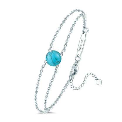 Colorful 12 Birthstone Bracelet for Women Real 925 Silver Chain 6.5mm Lab Diamond Moissanite Zircon Birthday Charm Jewelry Gift