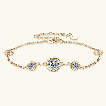 2025 Fashion Bracelets 6.5mm 1CT D All Moissanite Bracelet for Women 925 Silver Adjustable Chain Lab Diamond Jewelry Gifts