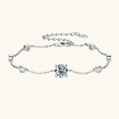 2025 Fashion Bracelets 6.5mm 1CT D All Moissanite Bracelet for Women 925 Silver Adjustable Chain Lab Diamond Jewelry Gifts
