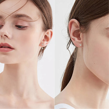 2024 Trendy Real 925 Silver D Moissanite Drop Earrings Piercing Stud Earrings Jacket Certified Jewelry for Women Gift GRA