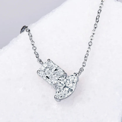 Real 3.0CTW. Oval Cut Moissanite Pendant Necklace Silver 925 Chain Choker for Women's Gift Birthday Certificate Jewelry 2024 New