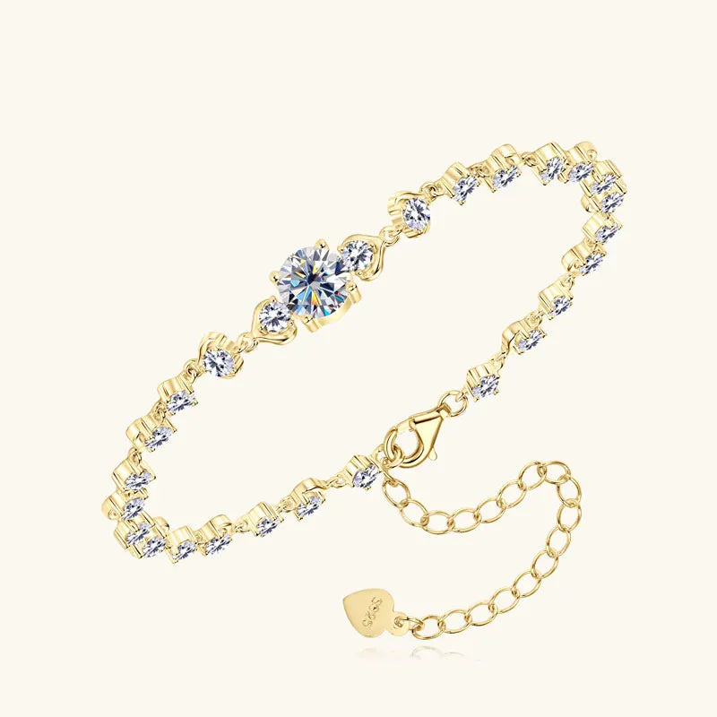 2025 New Pod Design Full Moissanite Bracelet for Women 925 Silver 18k Gold Plated Fine Jewelry GRA Certified Lab Diamond