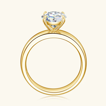18k Gold Plated 925 Sliver 2ct 8mm Moissanite Ring for Couple Women Men Chunky Engagement Wedding Rings Wide Finger Bands