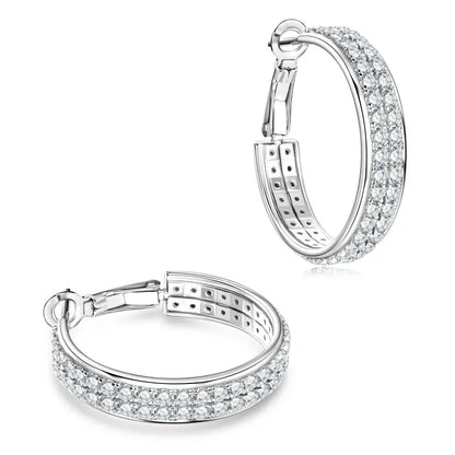 Real S925 Silver Full D Moissanite Earrings 2025 Fashion Sparking Hoop Clip Earrings GRA Certified Gift for Women Korean