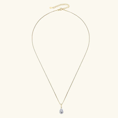 4CT 2CT 1.5CT Pear Cut D Waterdrop Moissanite Pendant Necklace for Women 925 Silver Adjustable Chain Luxury Jewelry Gift