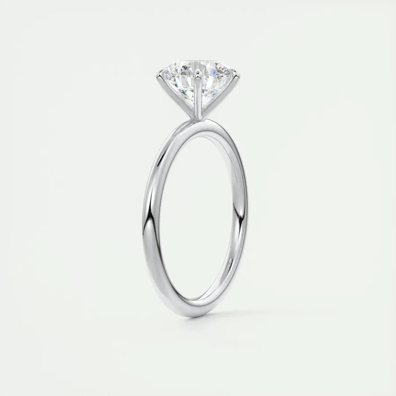 Classic 0.5ct/1ct/2ct Round D Moissanite 925 Sterling Sliver Ring for Women Wedding Engagement Promise Finger Rings Jewelry GRA