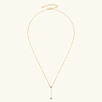 3mm D Color Moissanite Y Shape Long Pendant Necklace for Women Adjustable Chain 100% 925 Silver Jewelry Trendy 2025 Gifts