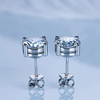 Sparking 3 Carat 6cctw Moissanite Stud Earrings for Women Men D Color Diamond 925 Sterling Silver Classic Wedding Jewelry