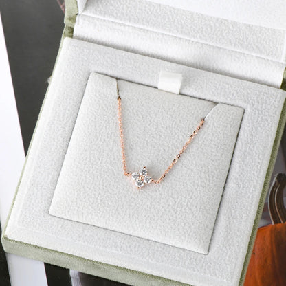 Lucky Four Leaf Clover Moissanite Bracelet 925 Silver for Women Certified D Color Simple Charm Jewelry 18k Gold Plated