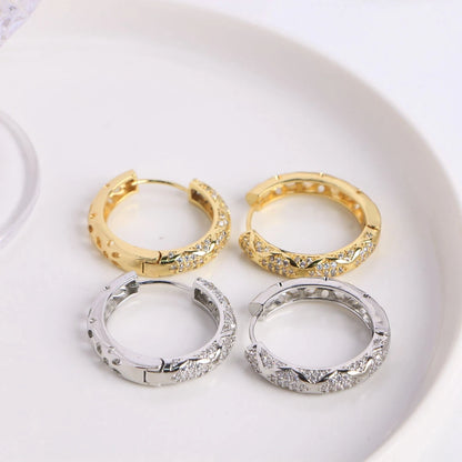 2025 Trendy Hoops for Women Full Moissanite Earrings Sterling Silver 925 Luxury Fine Jewelry with GRA Gift Valentine's Day