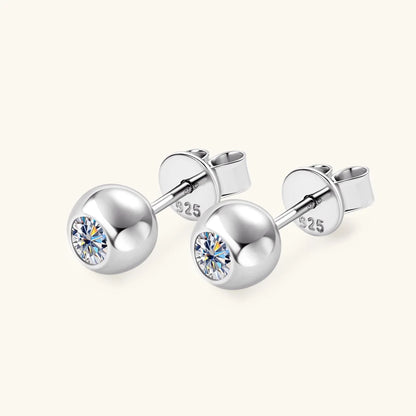 925 Sterling Silver Mini Stud Earrings for Women Men D Bezel Moissanite Piercing Earrings Cute Jewelry Certificate 3.5mm