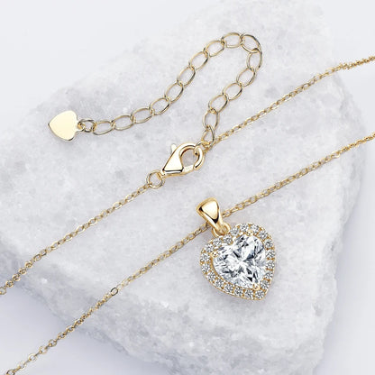 Real 2CT Heart Shape Moissanite Pendant Necklace 925 Silver for Women Jewelry GRA Certified Wedding Birthday Valentine Day Gift