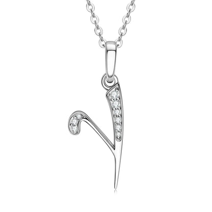 Name Necklace 26 Letter Initial Moissanite Pendant Real Silver 925 for Couples Women Men Valentine's Day Gift Fine Jewelry