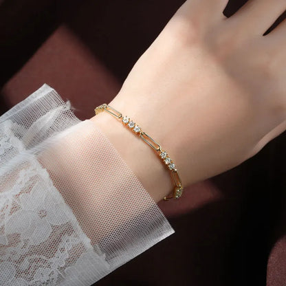 2024 Trendy 925 Silver 3mm D Color Moissanite Bracelets Fashion Bracelet for Women GRA Certified Jewelry Christmas Gifts