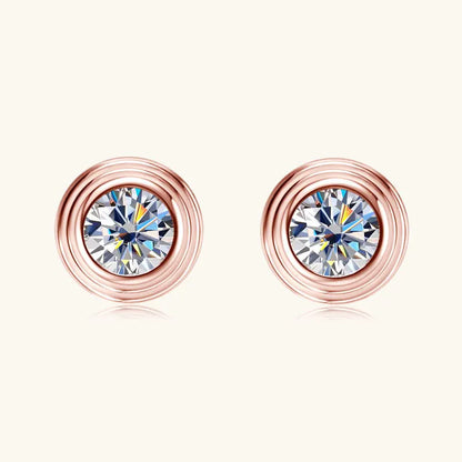 3mm D Color Bezel Moissanite Stud Earrings 925 Sterling Silver Earrings Mini Needle for Couple Women Men Valentine's Gift
