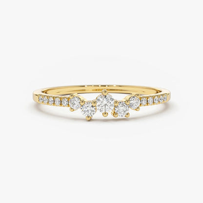 Delicate Moissanite Ring Real 925 Silver for Women Dainty Thin Finger Ring Wedding Engagement Jewelry Fashion Accessories