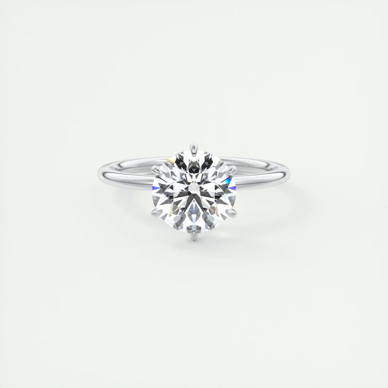 Classic 0.5ct/1ct/2ct Round D Moissanite 925 Sterling Sliver Ring for Women Wedding Engagement Promise Finger Rings Jewelry GRA