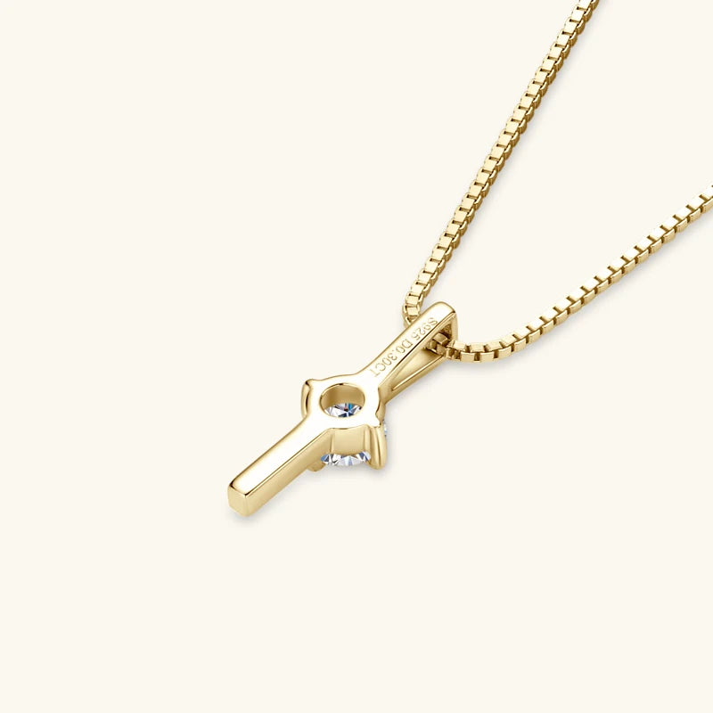 4mm 0.30ct D Moissanite Dash Pendant Necklace for Women 925 Silver Adjustable Chain Fashion Simple Jewelry 2025 New Gift
