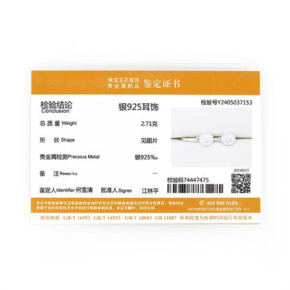 2023 Trend Women's Gold Hoop Earrings Genuine 925 Silver 1CT 2CT Moissanite Drop Earring Wedding Jewelry With Certificate