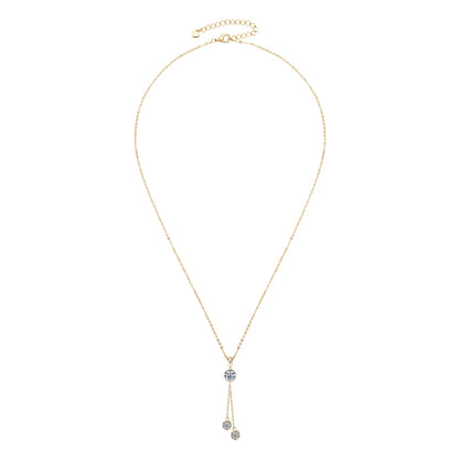 D1.60CT Moissanite Pendant Necklaces for Women Y Shape Tassel Necklace Original 925 Sterling Silver Chest Chain Jewelry