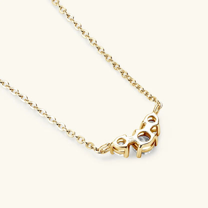 2024 New Original 925 Silver Three Stone Pendant Necklace Moissanite 4mm D Color Jewelry Valentine Day Gift Necklaces for Women