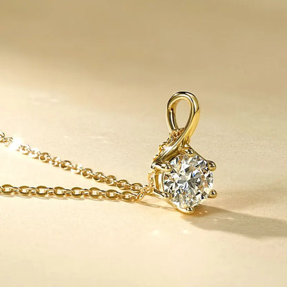 6.5mm 1ct D Moissanite Infinity Pendant Necklace for Women Silver 925 Adjustable Chain 8mm 2ct Lab Diamond Infinite Charm Gifts