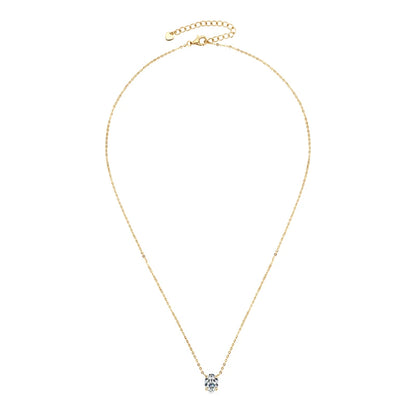 2.0CT Oval Cut D Moissanite Solitaire Pendant Necklace for Women 925 Silver Adjustable Chain GRA Certified Jewelry Gifts