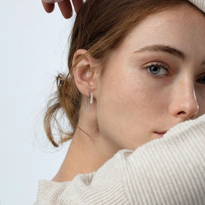 2024 Stylish U-Shaped Moissanite Earrings for Women 925 Sterling Silver Piercing Ear Hanging Earring GRA Fine Jewelry Gift