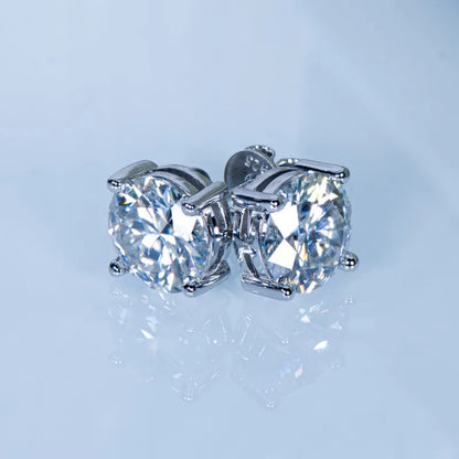 Sparking 3 Carat 6cctw Moissanite Stud Earrings for Women Men D Color Diamond 925 Sterling Silver Classic Wedding Jewelry