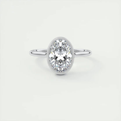 100% Real 925 Sterling Sliver 4.5 Carat Oval Cut Cubic Zirconia Engagement Ring for Women Sparking Lab Diamond Finger Ring