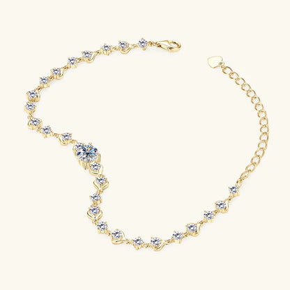 2025 New Pod Design Full Moissanite Bracelet for Women 925 Silver 18k Gold Plated Fine Jewelry GRA Certified Lab Diamond