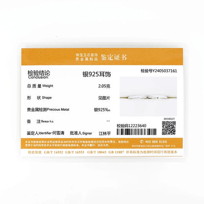 Classic Real Moissanite Hoop Earrings for Women 925 Silver 18K Gold Plated Clip Earrings Wedding Jewelry Gift 2024 New