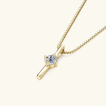 4mm 0.30ct D Moissanite Dash Pendant Necklace for Women 925 Silver Adjustable Chain Fashion Simple Jewelry 2025 New Gift