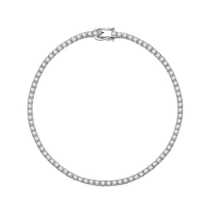 Original 925 Silver Full Tennis Bracelets 2mm Zircon Sparking Lab Diamond Bracelet for Men Women Luxury Christmas Gifts